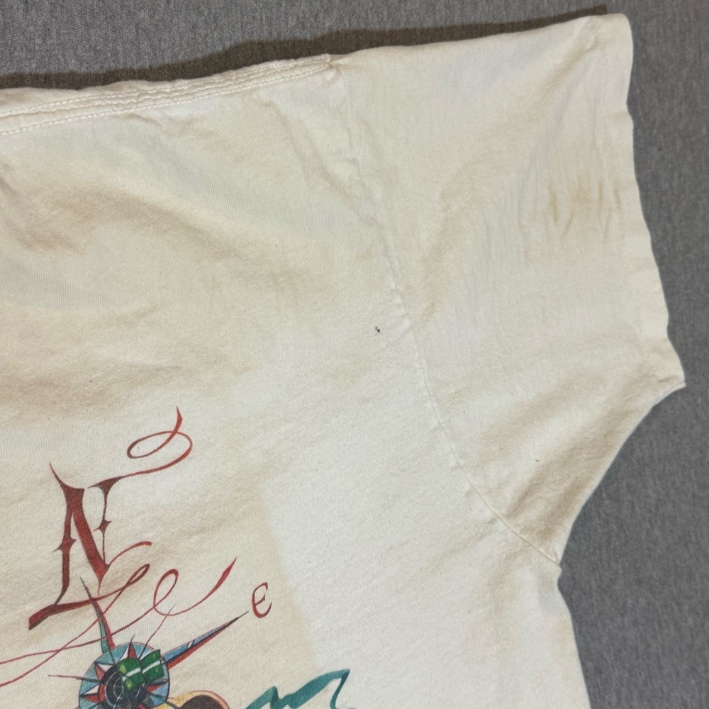 Vintage Caribbean Soul TShirt Yellow Men's XXL Graphic Single Stitch STAINS READ - Picture 5 of 8